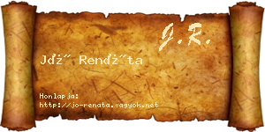 Jó Renáta névjegykártya