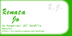 renata jo business card